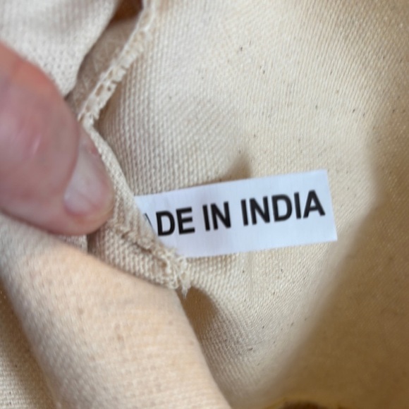 Eloquence Canvas and Burlap Two-Tone Tote Bag 14 x17.5 NWOT - Picture 7 of 7